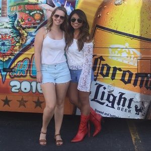 Off the shoulder lace top